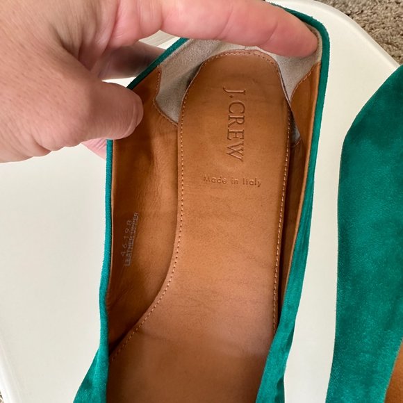 J. Crew Suede Ballet Flats in Green Size 8 - Picture 5 of 12